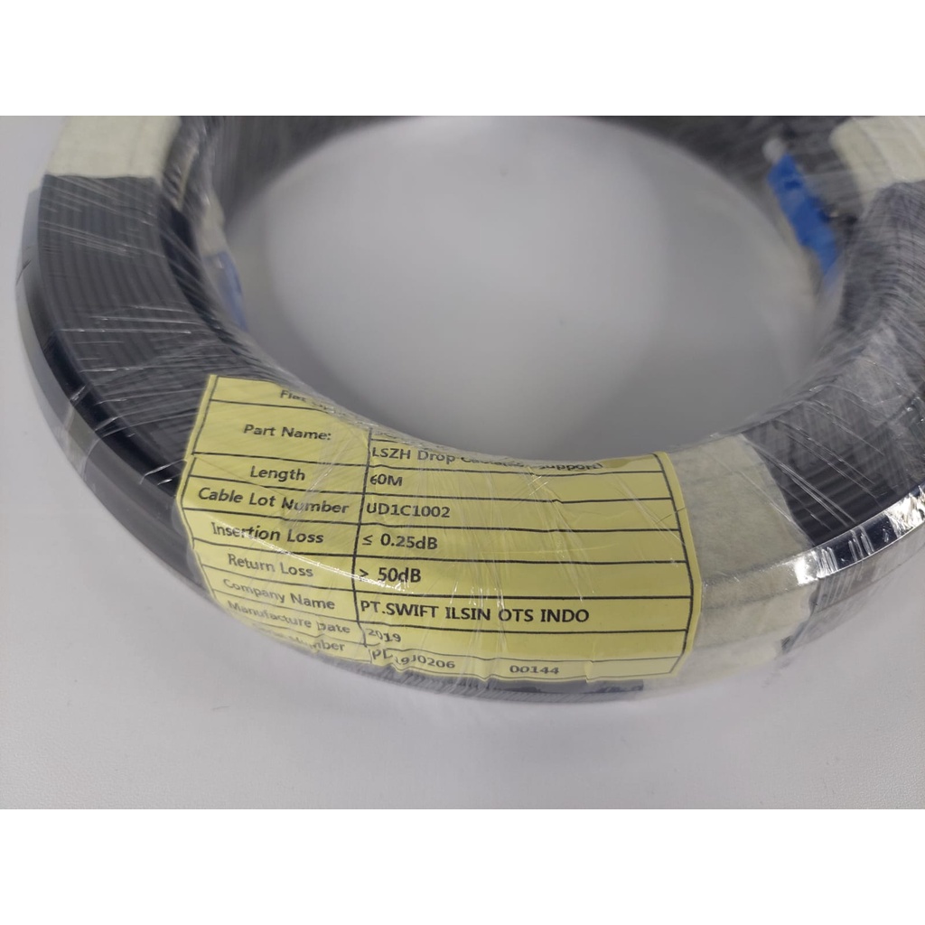 Kabel Precon 60 Meter SC UPC / Kabel Fiber Optik 1 Core 60M Siap Pakai Merk ULC Ilsintec