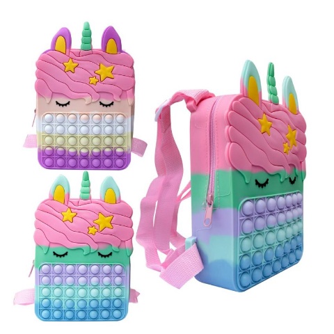 TAS POP IT ANAK JUMBO RANSEL MUAT HP PONY BAG GEMOY BESAR