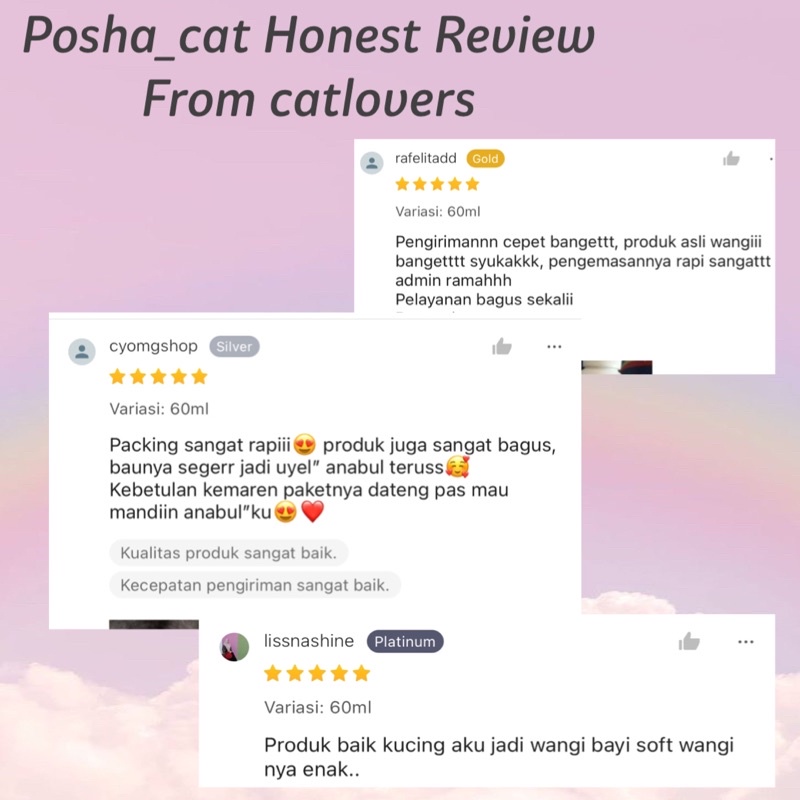 Posha_cat Hair mist serum kucing | serum bulu kucing | vitamin bulu with odor control 70ml