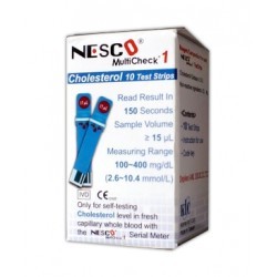 STRIP KOLESTEROL NESCO / BLOOD CHOLESTROL / STIK KOLESTROL DARAH ISI ULANG REFILL MULTICHECK ISI 10