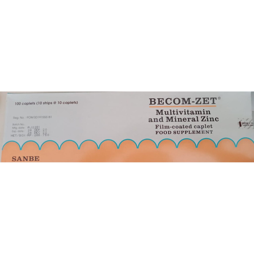 BECOM ZET - PER STRIP / MULTIVITAMIN UNTUK DEWASA