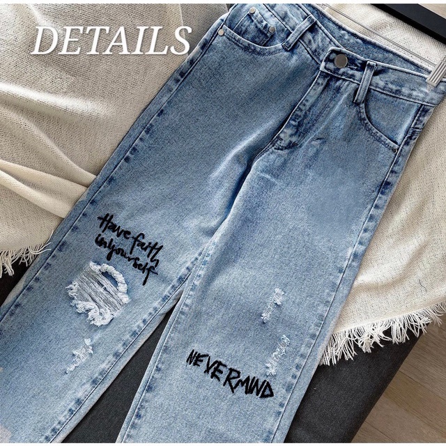 BEFAST - ZFS OOTD Wanita Celana Jeans MIKARI / NEVERMIND TRENDSETTER BOYFRIEND RIPPED JEANS / Jeans Model Ripped / Celana Panjang Denim / Jeans Kekiniaan Remaja / Keluaran Terbaru 2022 / OOTD Ala Style Korean