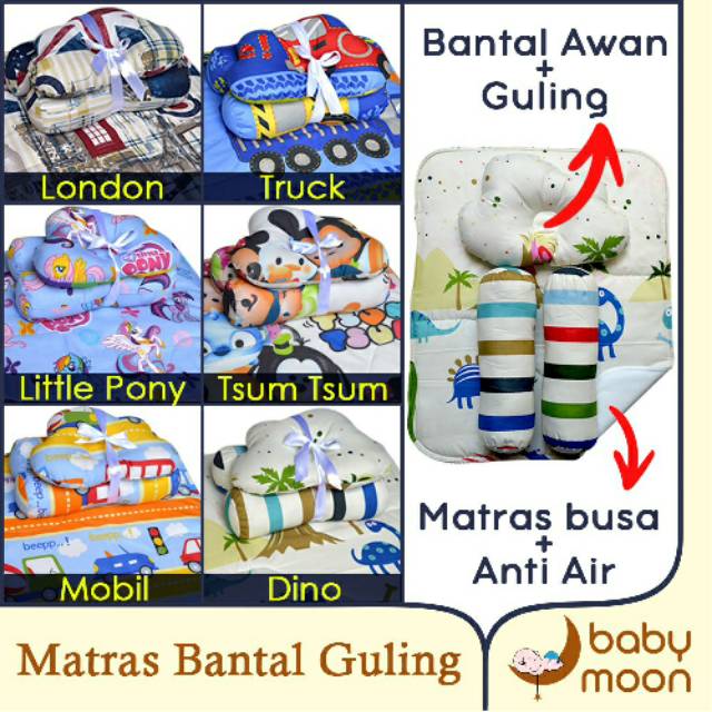 READY BANDUNG Matras Bantal Guling Bayi , Kasur Matras Lembut Dengan Anti Air , Matras Tidur Bayi