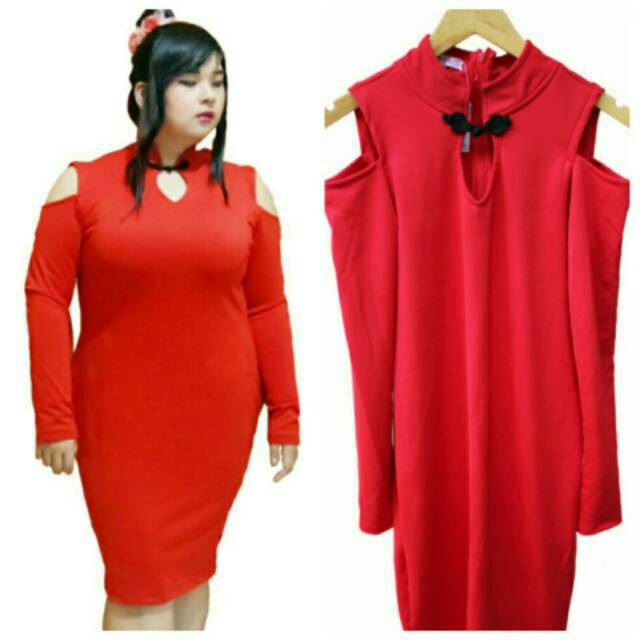 Liu Cheongsam Dress (BUMIL FRIENDLY - BIGSIZE - SMALL SIZE)