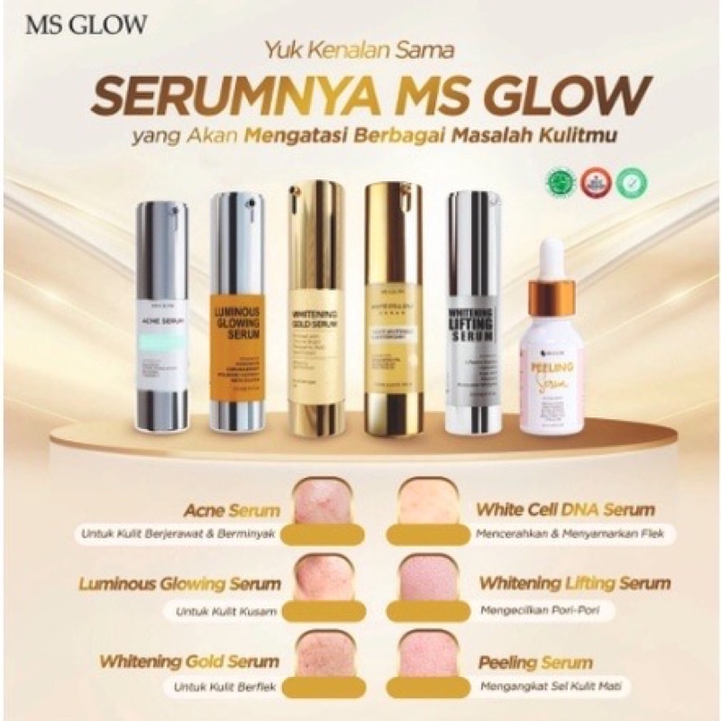serum ms glow / serum luminous / serum acne / serum lifting / serum gold / serum peeling / ms glow