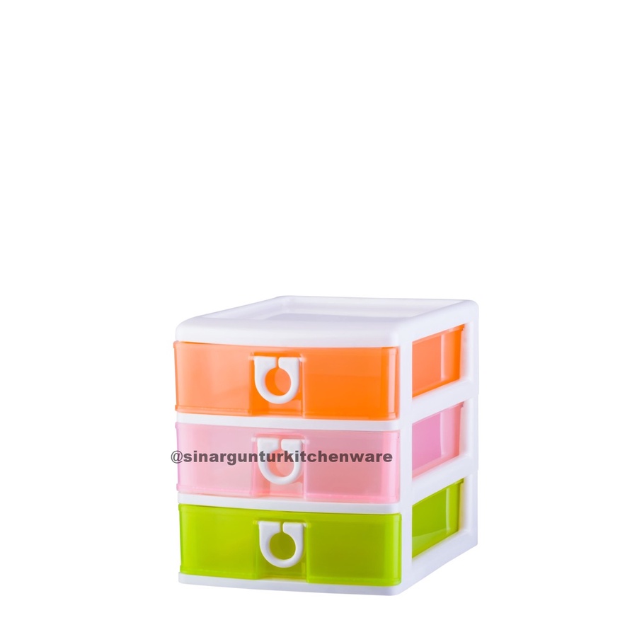 Lemari / Laci Plastik 3 Susun Laguna Drawer Susun 3