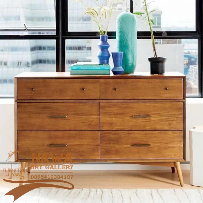 Drawer Dresser Credenza Bufet Kayu Jati Solid 07NAG