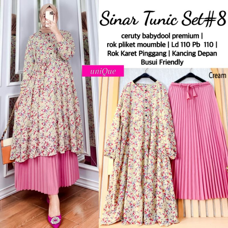 sinar tunik set ori unique