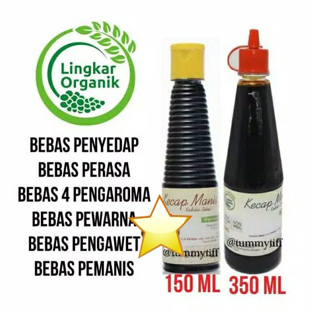 

LINGKAR ORGANIK -KECAP MANIS KEDELAI ORGANIK / KEMASAN 350 ML & 150 ML / KECAP ORGANIK / KECAP MPASI