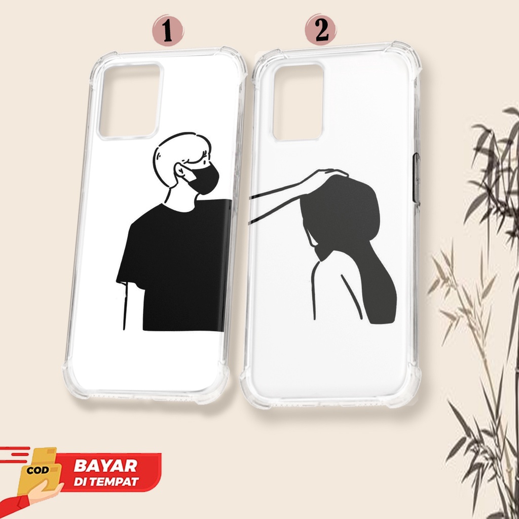 Picks Case Anticrack Softcase Oppo A16E OPPO A5S OPPO A74 4G / A95 OPPO A16 A1K Motif Couple Case Ce