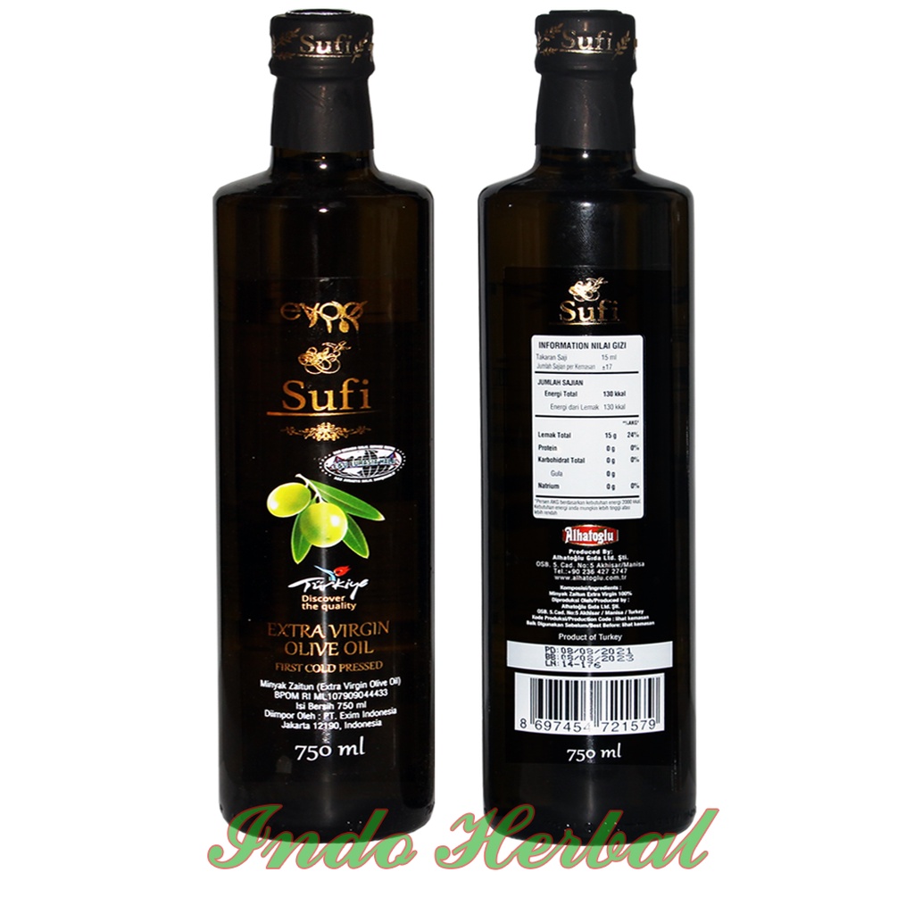 Minyak Zaitun Extra Virgin Olive Oil SUFI | Minyak Zaitun EVO Original 750 ml
