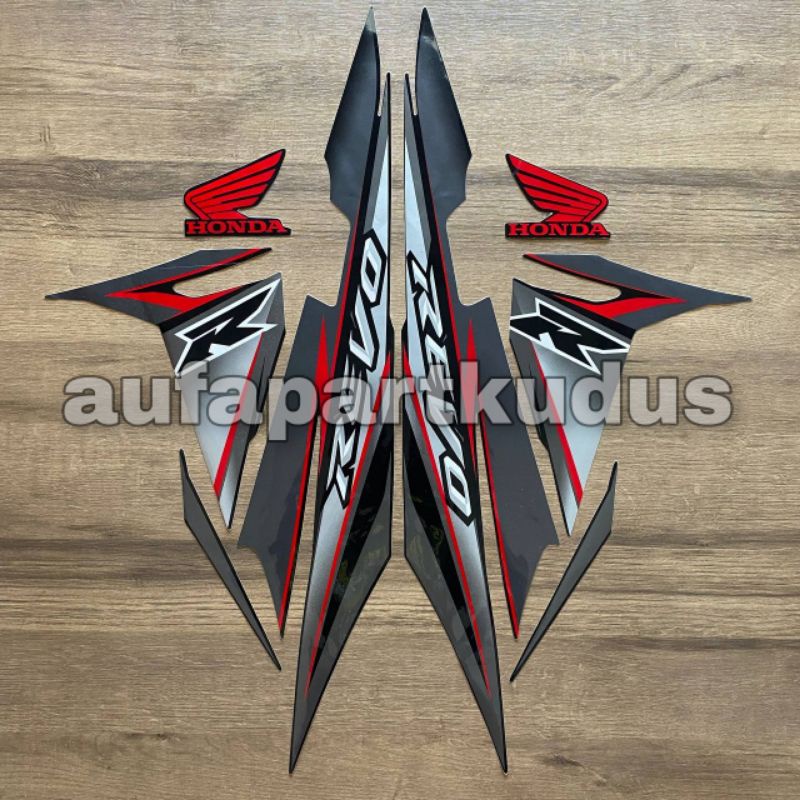 Stripping strip stiker sticker lis polet body Honda Revo thn.2008 cw warna Hitam striping les revo l