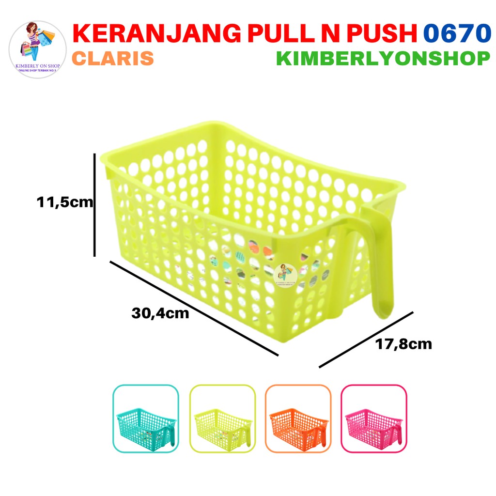 Kimberlyonshop Keranjang Penyimpanan Serbaguna Pull n Push 0670 Claris