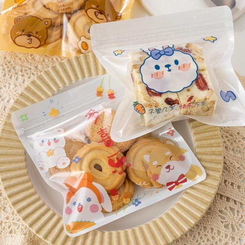 ZIPLOCK BAG COOKIES LUCU ZIPPER BAG MAKANAN IMUT KAWAII 13X13