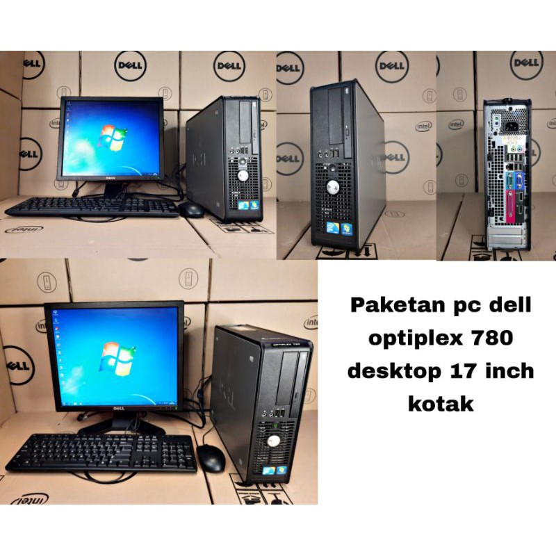 PAKETAN PC MINI DELL OPTIPLEX 780 CORE 2DUO RAM 2GB HDD 160GB LCD 17 IN KOTAK SECOND BERKUALITAS