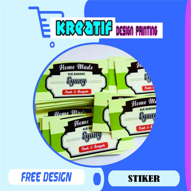 

Stiker Label Kemasan Makanan Kering | Snack | Free Design Custom