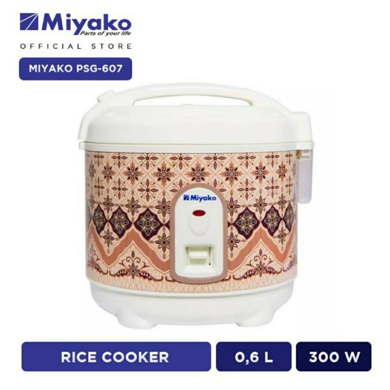 Rice Cooker Mini Miyako PSG 607 0,6 Liter Hanya Masak Magic Com Miyako 607 Penanak Nasi Kecil Miyako