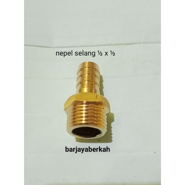 Nepel selang 1/2 x 1/2 termurah drat luar , nepel selang drat luar kuningan