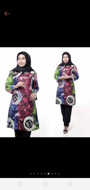 Terlaris Serut Genes Jelita Tunic Navbor Yelbor Whitbor Creambor Tunik Batik Modern Hrb030 Dolbi Dob