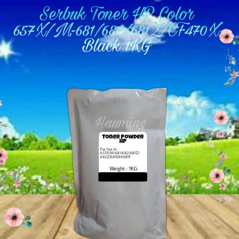 Serbuk Toner Powder HP 657X 657A M681 M682 M681Z M682Z M681DH M681F CF470X CF470A Black 1kg