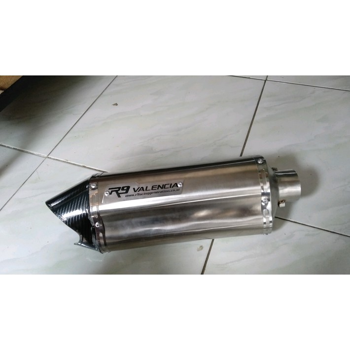 Knalpot R9 Valencia CBR 150, VIXION, VIXION R, Satria Fu, R15 V3, R15 V2, Byson, Verza, GSX 150R