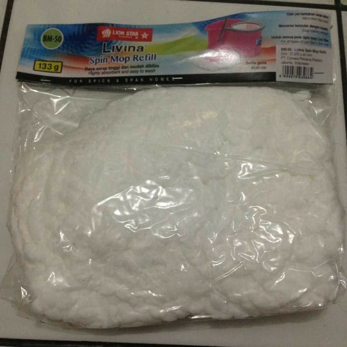 Lion Star Refill Livina Spin Mop BM-50 Kain Lap BM50 Pel Lionstar BM-42 , BM-45, BM-46 dan BM-47