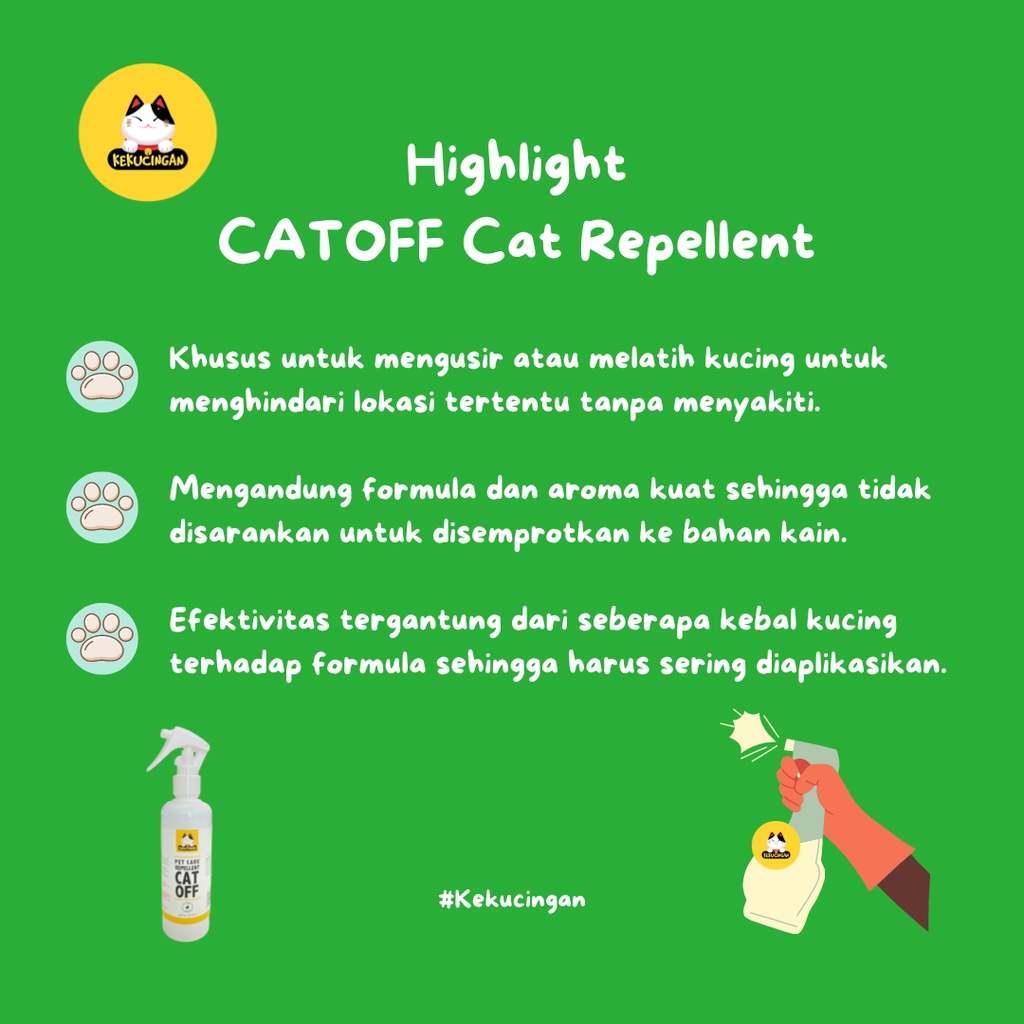 Spray Pengusir Kucing Cat Repellent Anti Kucing CAT OFF 250 ml