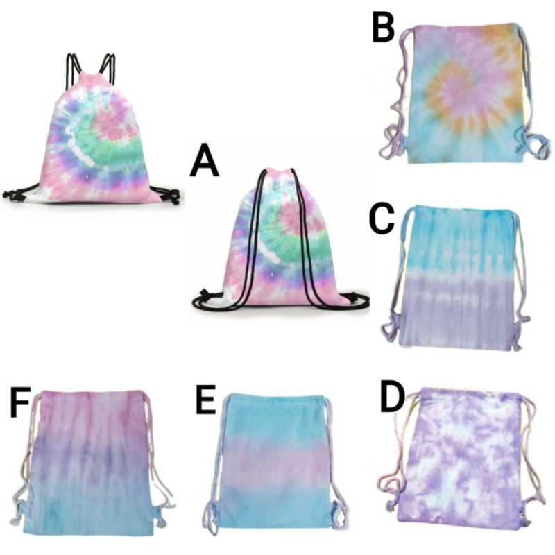 dem_sare / DS1052 - TIE DYE STRINGBAG Tas Tote Bag Serut Totebag Remaja kekinian Terbaru 2021 Simple