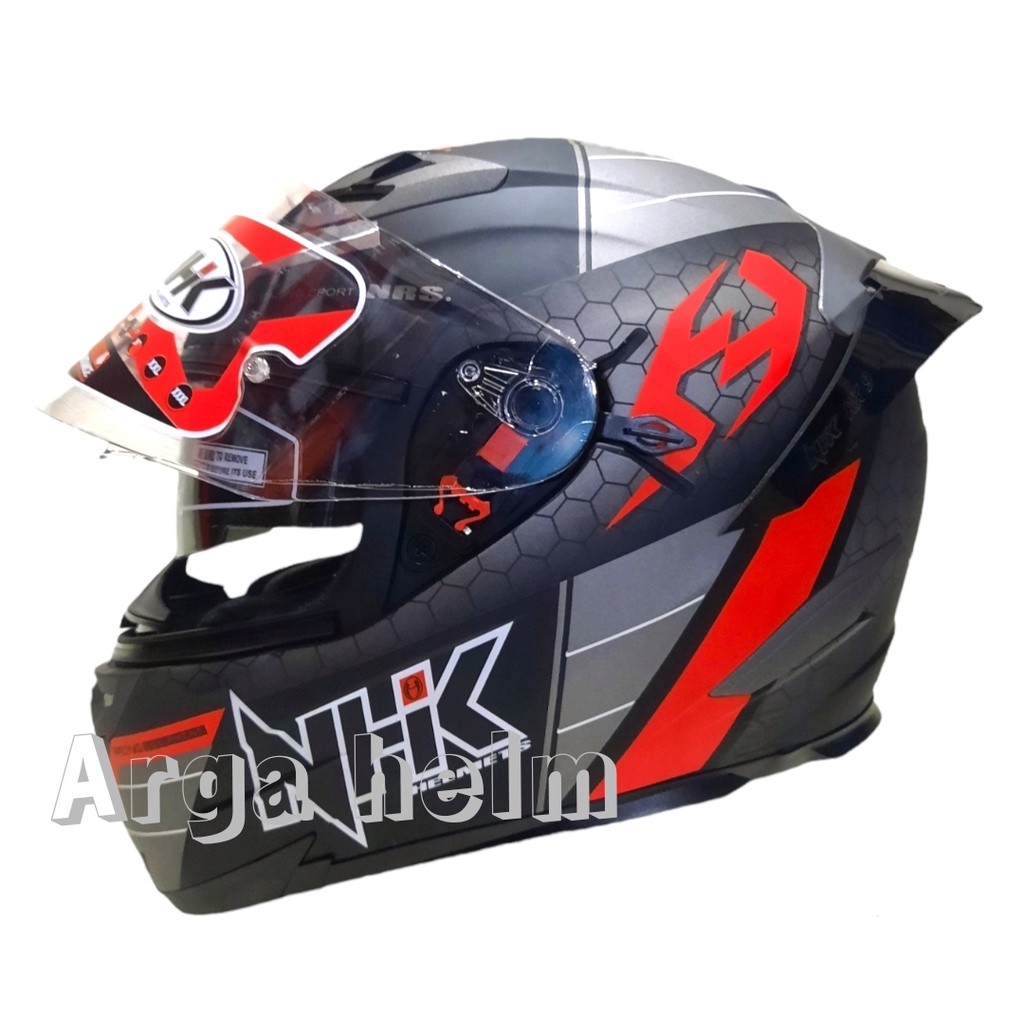 Helm nhk rx9 navy black red dop paket ganteng-standar+spoiler