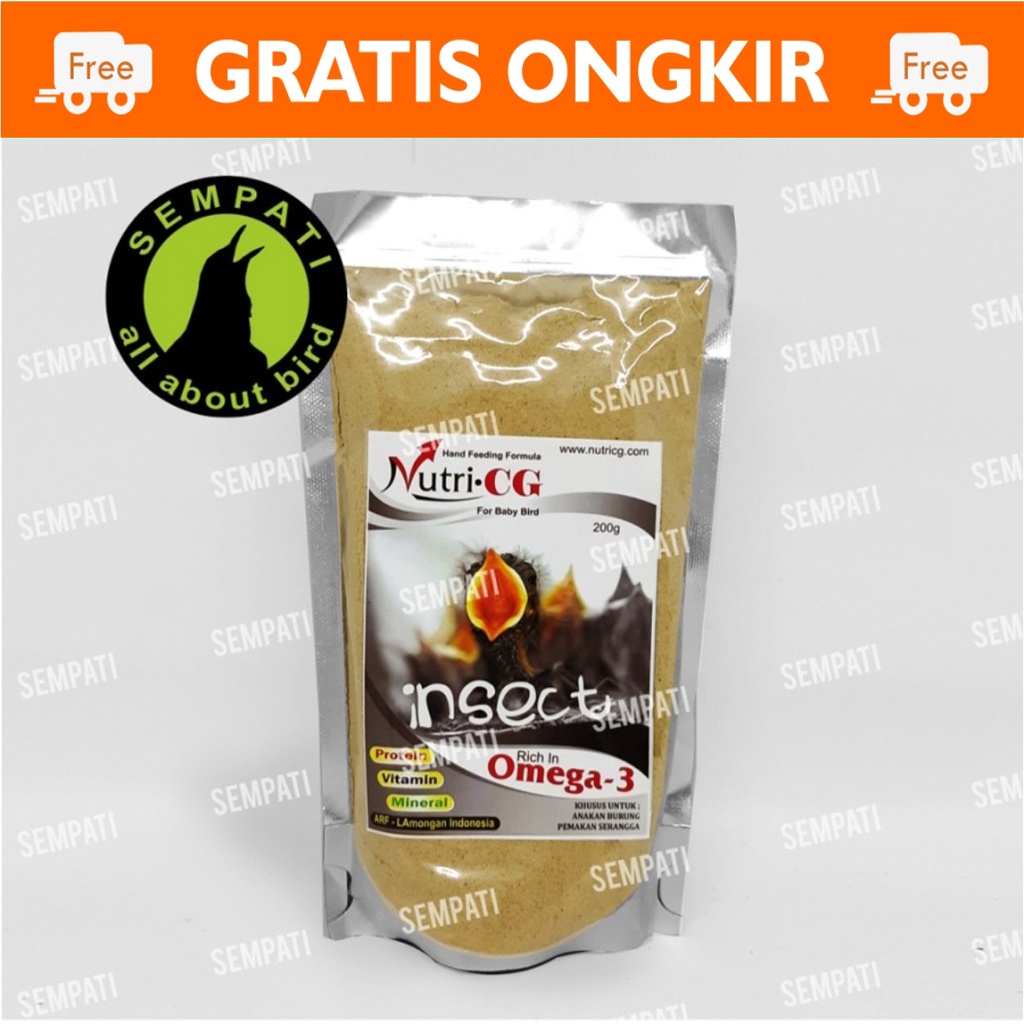 Pakan Burung Piyik Murai Kacer Anis Hand Feeding Lolohan Insect Rich In Omega 3 Nutri Cg PKNRINC