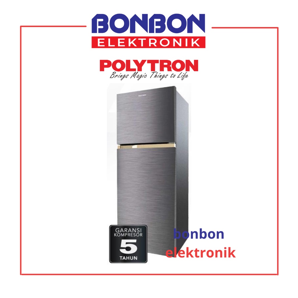 Polytron Kulkas 2 Pintu Jumbo Metal 260L PRW 296Y / PRW 296 Y / PRW296Y INVERTER