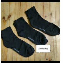 kaos kaki computer pria hitam putih/hitam polos/putih polos