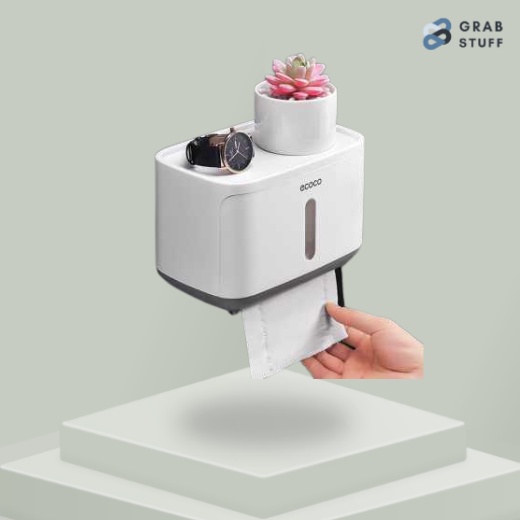 Kotak Tisu Tissue Storage Toilet Paper Box Dispenser / Kotak Tisu Dinding Toilet Kotak Tissue Gantung Dispenser Storage Toilet Paper Box Aman Waterproof / Kotak Penyimpanan Tisu Rol Lembar Tempat smartphone kamar mandi aesthetic Gantung dinding Anti Air