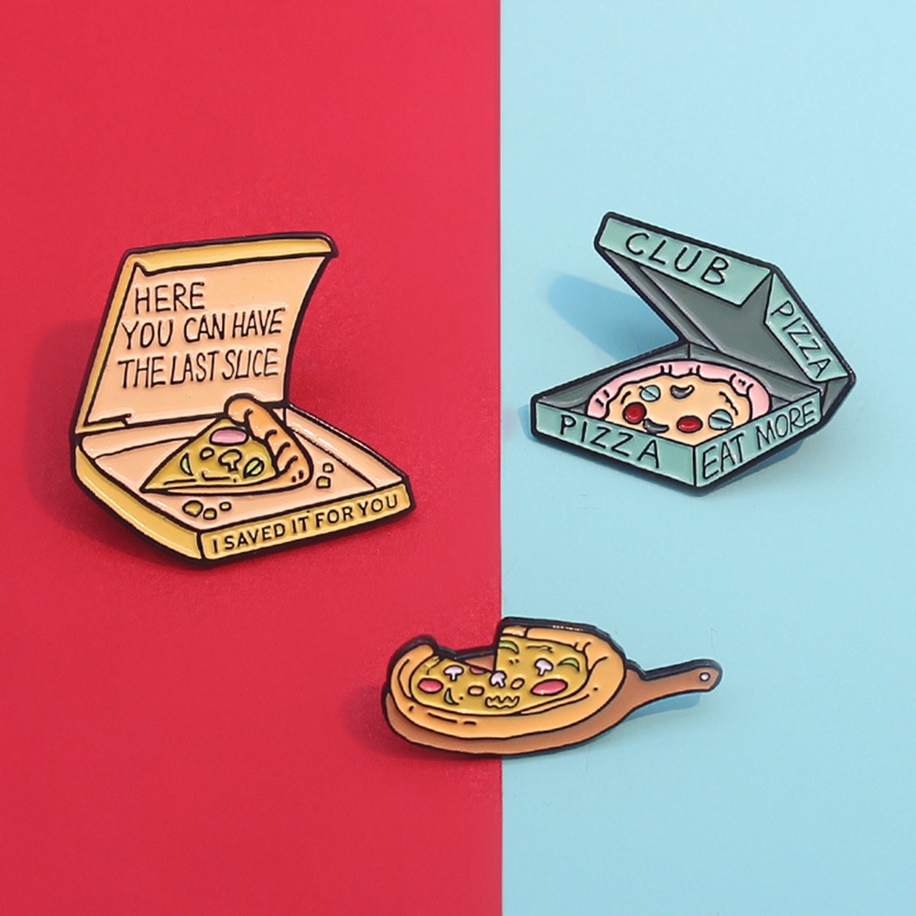 Bros Pin Enamel Bentuk Pizza Untuk Dekorasi Tas