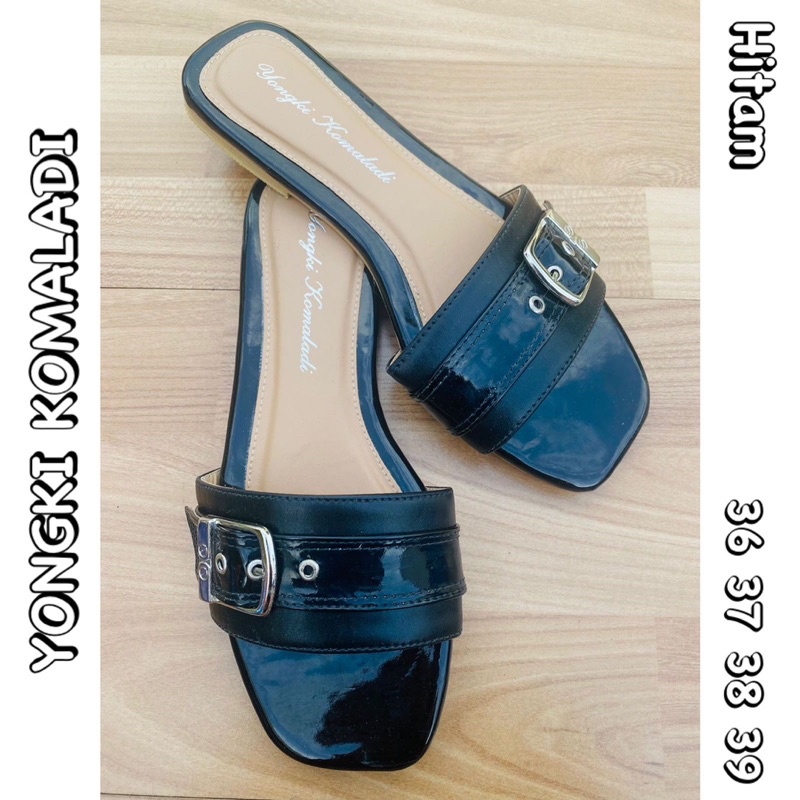 sandal flat yk mocca hitam