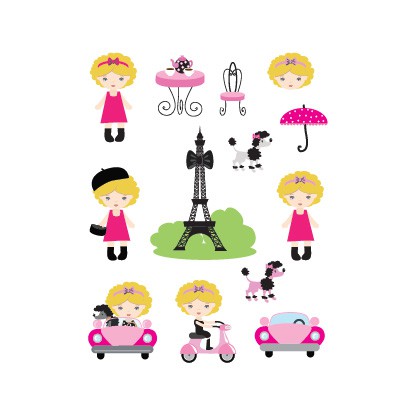 

POTATOO SET EVY PARIS GIRL Temporary Tatto Sticker