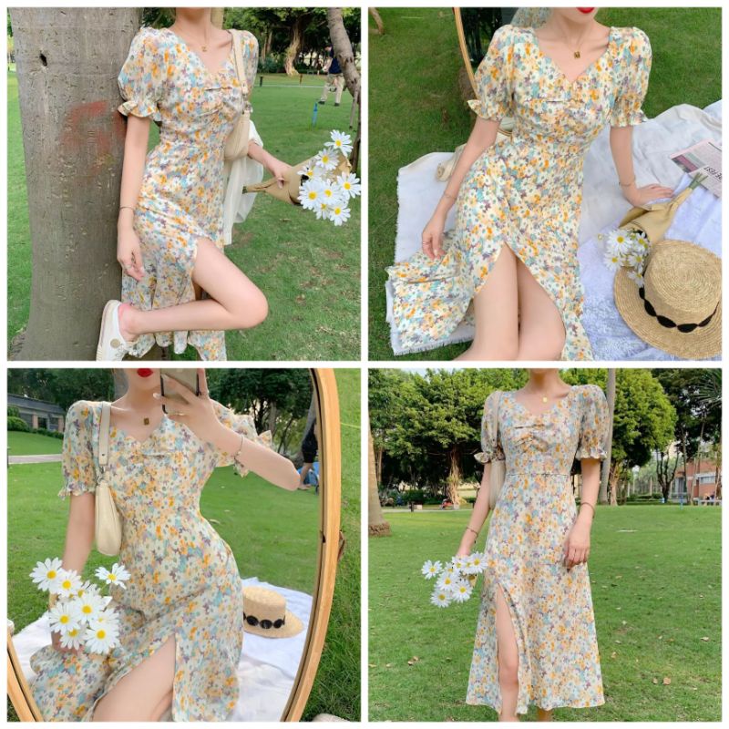Dress Korean || dress import korean || Floral dress