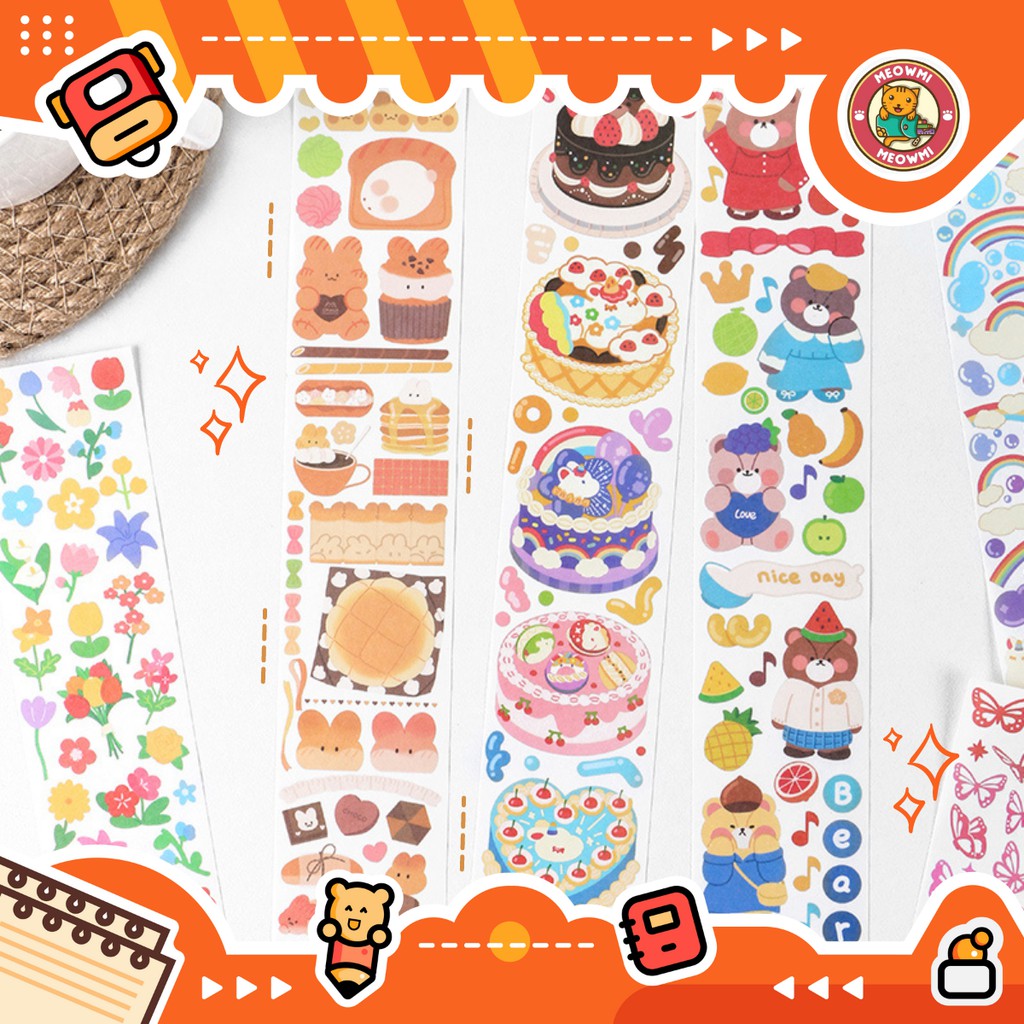 

Sticker Aesthetic Diary Planner Confetti Bear Cake Flower STK0023