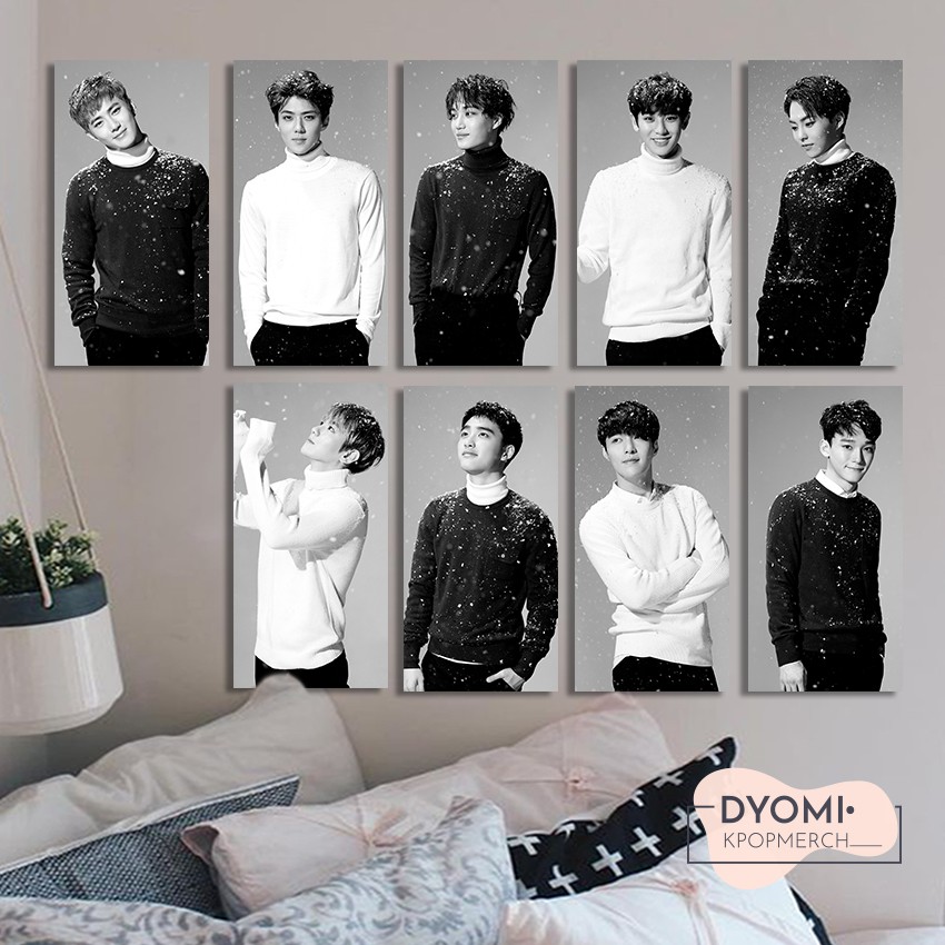 POSTER KAYU EXO, HIASAN DINDING KPOP, POSTER KAYU KPOP, DEKORASI RUANGAN EXO, DEKORASI KAMAR KPOP