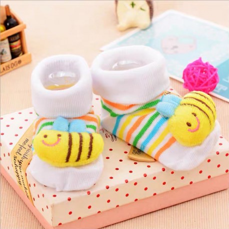 Kaos Kaki Bayi Boneka Karakter 3D Sepatu Bayi Lucu TANPA Rattle Anti Slip Murah Baby Sock Import