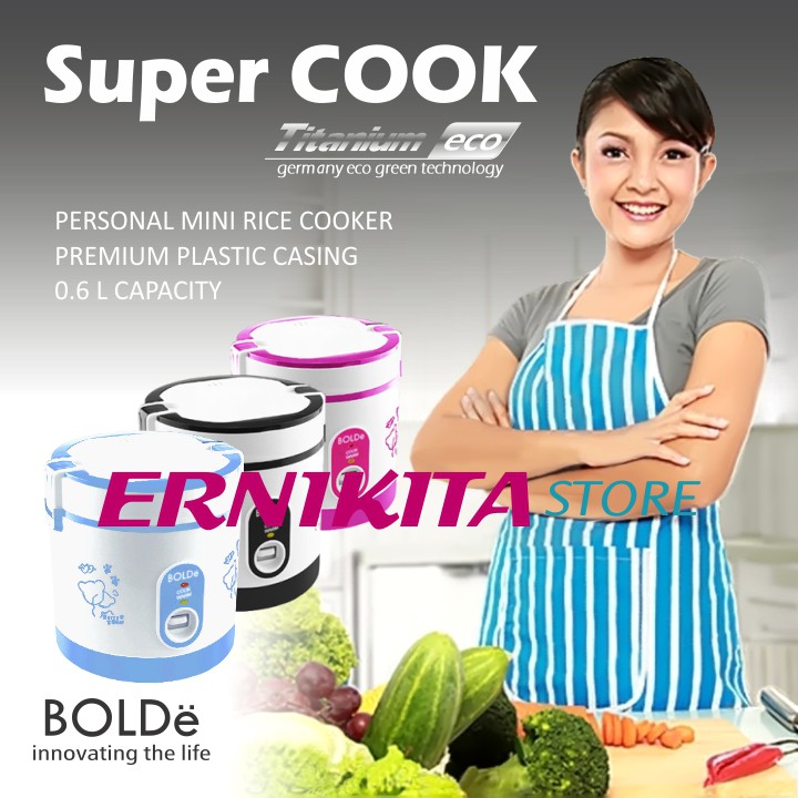 BOLDe SUPER COOK 3 IN 1 - Personal Mini Rice Cooker 0,6 L