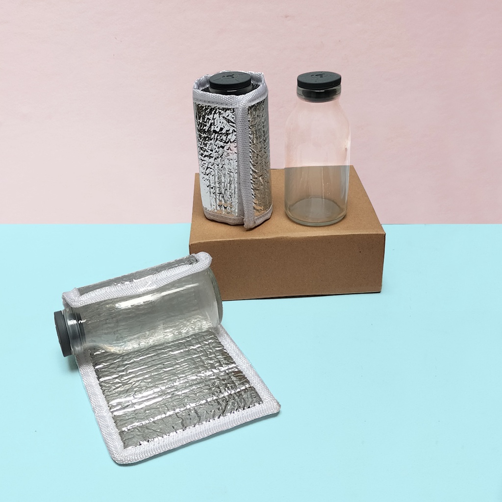 Pelapis botol kaca asi aluminium foil pelapis pelindung botol asi anti pecah cooler foam penahan panas dingin botol asip lapisan pelindung botol asip aluminium foil
