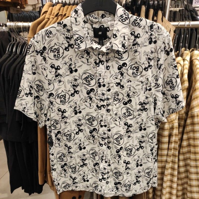 Kemeja Kasual Pria H&M Original