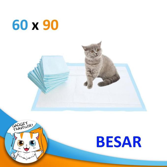 PERAWATAN HEWAN UNDERPAD / ALAS PERLAK KANDANG ANJING KUCING 60X90 BESAR PERLENGKAPAN HEWAN