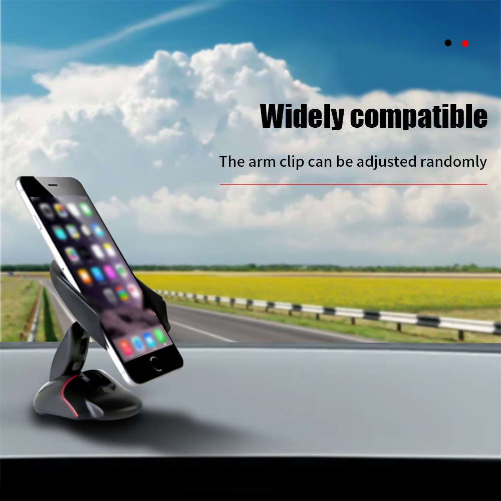 Bracket Holder Handphone Universal Bahan ABS Rotasi 360 Derajat Dengan Suction Cup Untuk Mobil