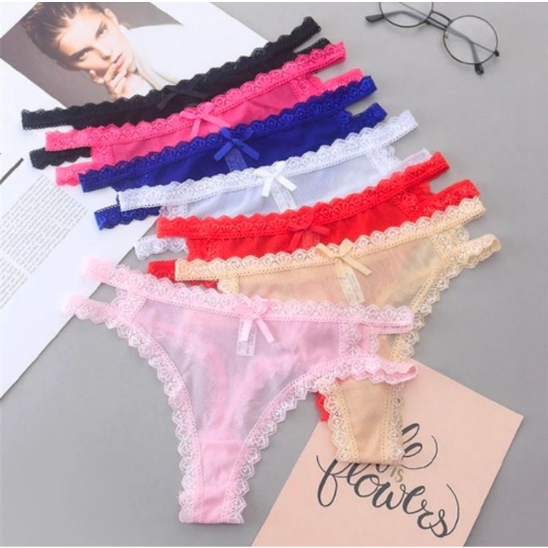 G String wanita 1857 renda Lace comfort sexy