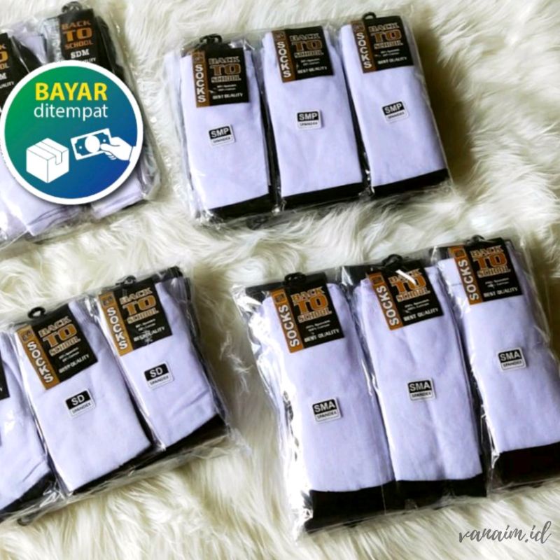 𝐕𝐎 - Kaos Kaki Anak Sekolah Laki-laki Perempuan SD SMP SMA | Kaos Kaki Sekolah | Kaos Kaki Anak