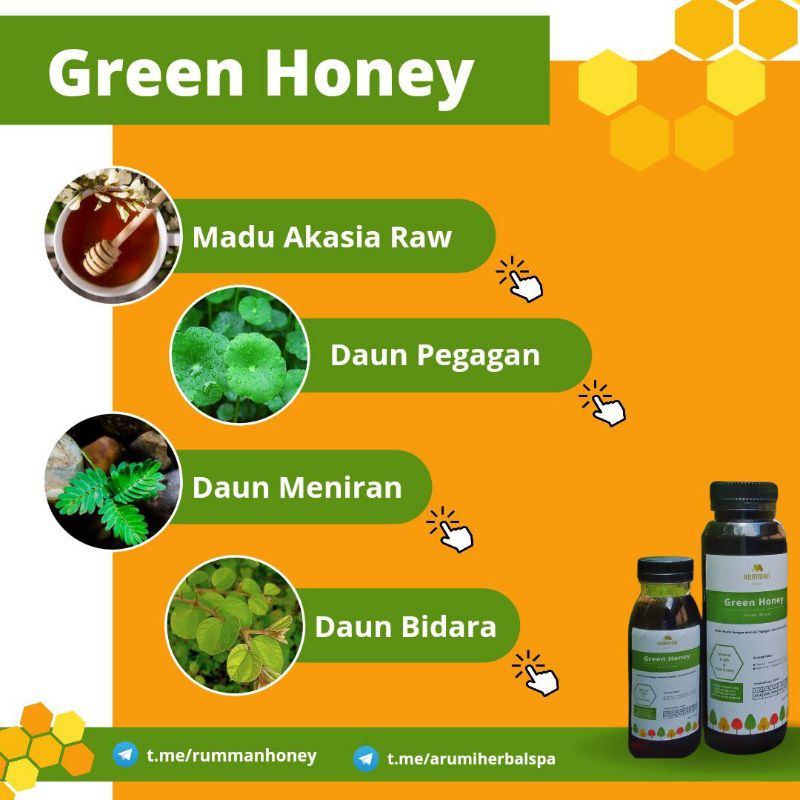 

green honey/ madu hijo/ madu herbal/ madu akasia raw/ madu murni/ madu plus herbal