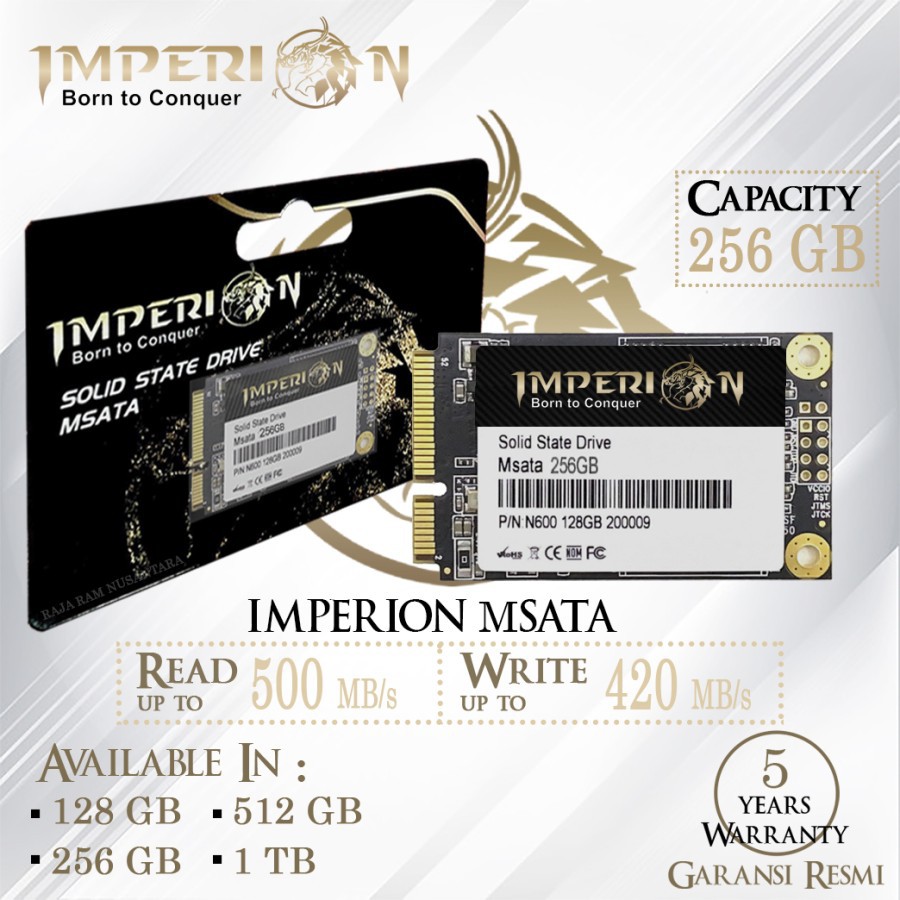 Ssd mSATA imperion 256gb Sata 3.0 6Gbps 3d nand flash - m-sata 256gb