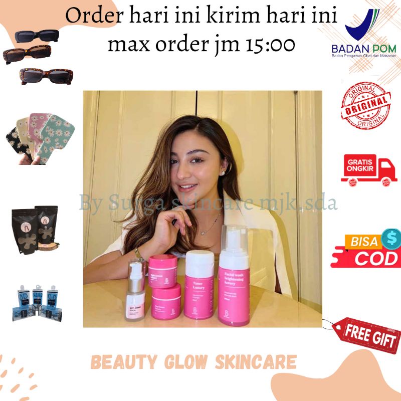 BEAUTY GLOW SKINCARE BG SKIN KEMASAN TERBARU ALL SERIES ECER PAKET LUXURY ULTIMATE WHITENING ACNE FI
